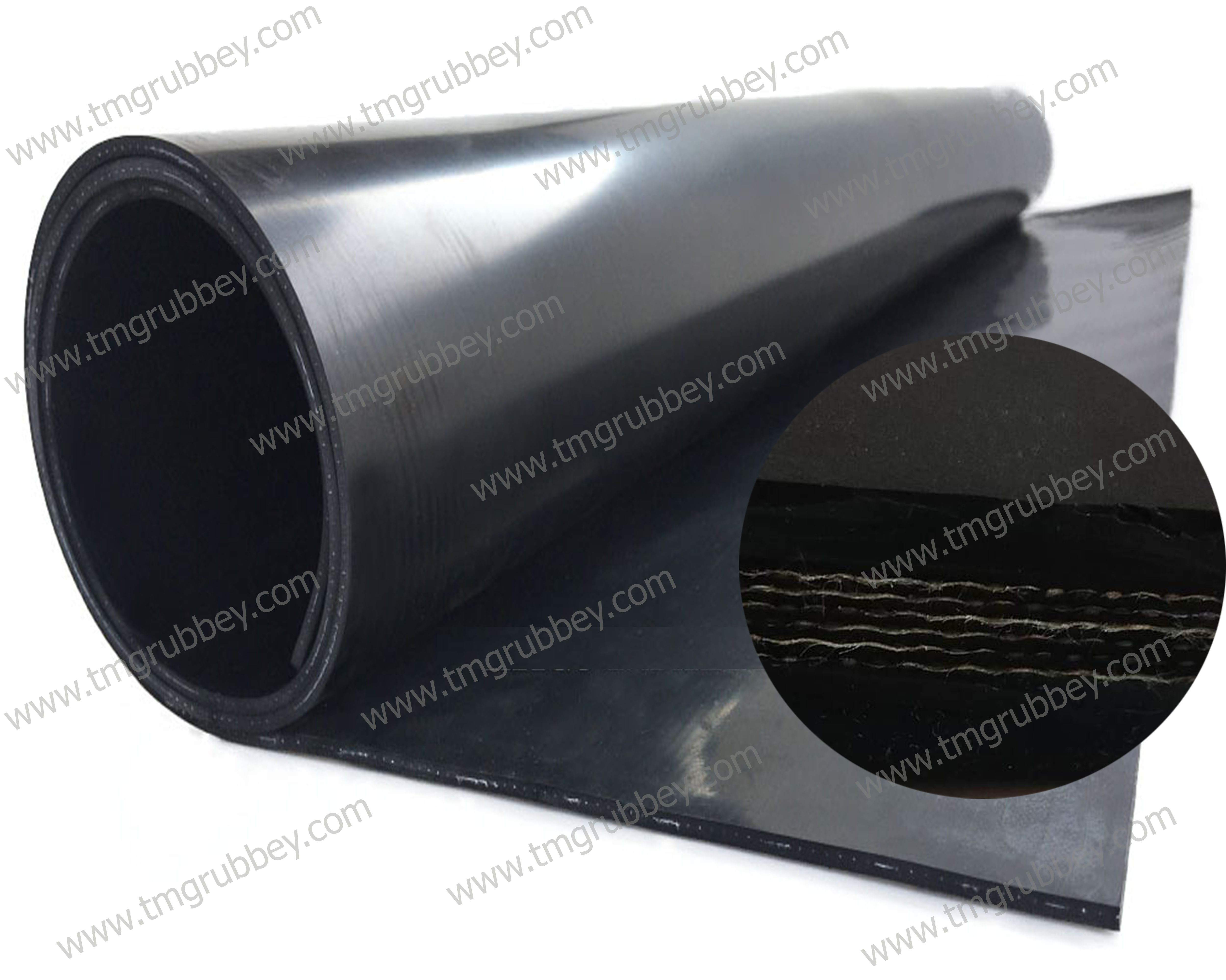 แผ่นยางNBRเสริมผ้าใบ 6 ชั้น 12 มม.หน้ากว้าง 1 เมตร